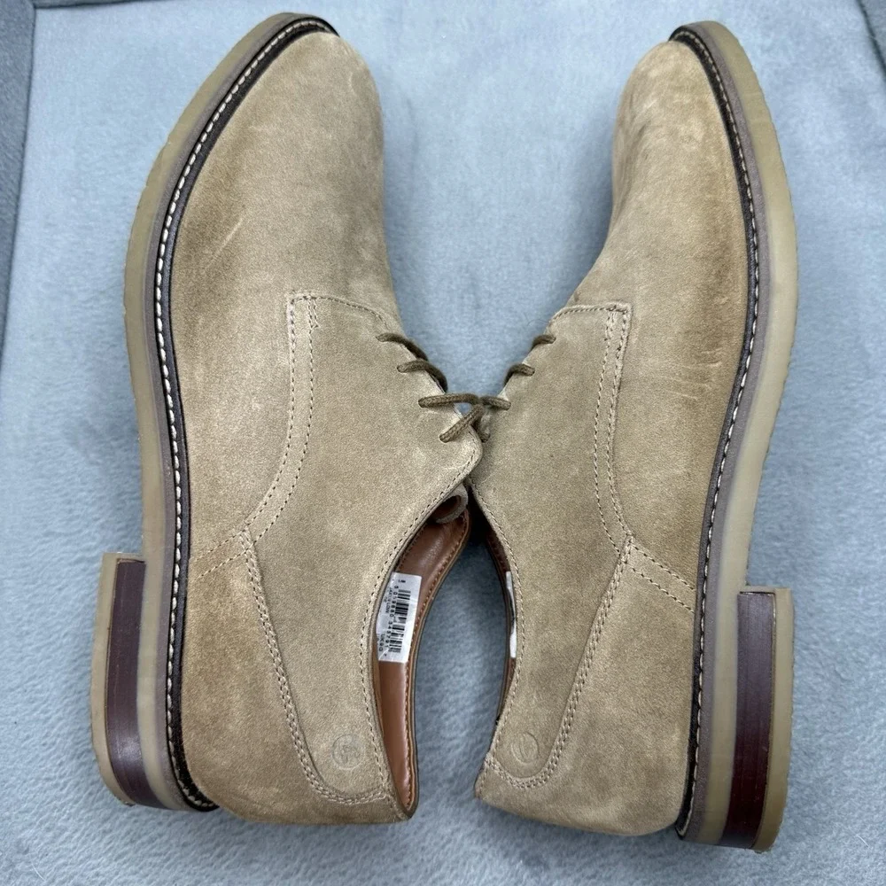 Clarks Collection Men's 10 M Olive Suede Lace Up Plain Toe Casual Shoes